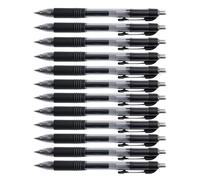 D.RECT Bolígrafos de Gel Retráctiles 12 Piezas - Bolígrafos Automáticos con Recarga Reemplazable, Negro