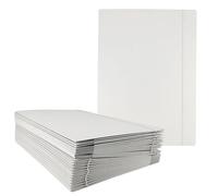 D.RECT Carpeta de Cartón de 25 Piezas - Carpeta Postal con Banda Elástica A4-300 g, Blanco