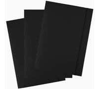 D.RECT Carpeta de Cartón de 25 Piezas - Carpeta Postal con Banda Elástica A4-300 g, Negro