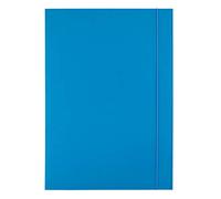 D.RECT Carpeta de cartón, tensor de esquinas, carpeta de dibujo con banda elástica, 300 g, azul