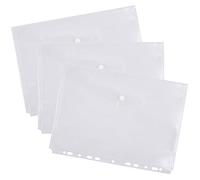D.RECT - Carpeta para documentos (polipropileno, A4, 10 unidades), color blanco transparente