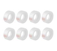 D.RECT Cinta Adhesiva de Oficina Transparente 8 Rollos, 19 mm x 33 m