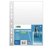 D.RECT | Fundas Multitaladro | 50 Micras | Tamaño A4 | Folio-Cristal, Cristal | Pack de 100 Unidades | Perforadas Transparentes | Bolsillos de Polipropileno
