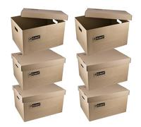 D.RECT KEEP.IT 2105 Set de 6 Caja Contenedora para 4 Cajas de Archivo 105 mm - Cartón 420 g/m² libre de ácido - Con tapa separada y FSC