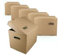 D.RECT KEEP.IT IDEA Cajas de Archivo A4 Set de 6 - Cartón 360 g/m² Libre de Ácido - Resistentes 20 kg - Organizadores robustos para Documentos y Catálogos