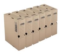 D.RECT KEEP.IT MAXI Set de 6 - Cajas de Archivo para Carpetas 80 mm - Cartón 390 g/m² libre de ácido - Resistentes, apilables y FSC