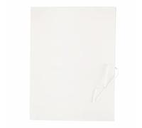 D.RECT Lote de 50 carpetas de cartón con cierre de cinta, 250 g, color blanco