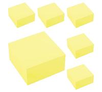 D.RECT | Notas Adhesivas | Set de 6 | 76x76mm | 6x400 un Bloque de Hojas | Material de Oficina | Color Amarillo