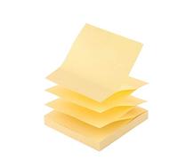D.RECT Notes Autocollantes Zig-Zag Z-Notes | 76x76mm | Notas Adhesivas para Escribir Mensajes | Perfecto para la Oficina, el Hogar y la Escuela | 100 Feuilles | Jaune