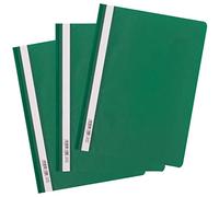 D.RECT Pack 25 Carpetas A4 PP sin Perforación para Archivadores con Tira de Identificación Verde
