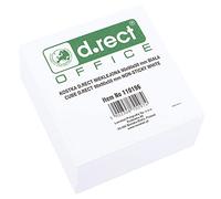 D.RECT Papel de repuesto para bloc de notas (para caja de notas), 90 x 90 x 50 mm, aprox. 500 hojas, color blanco
