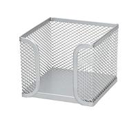 D.RECT Portanotas de malla con aspecto de metal, 95 x 95 x 80 mm, color plateado