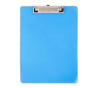 D.RECT Portapapeles A4 - Portapapeles Rigido Transparente con Clip de Plástico - Azul Ahumado