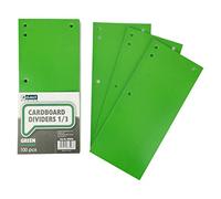 D.RECT Separadores de Cartón | Lote de 100 | Cintas de Separación de Papel | A4 1/3 Hojas | 11x24 cm | 160 g | Para una Perfecta Separación del Cartón | Cintas de Separación | Verde