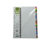 D.RECT Separadores laminados A4 para documentos, pestañas, A-Z, codificados por colores