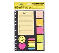 D.RECT Set con Tiras Adhesivas y Notas Autoadhesivas, Marcador de Páginas con Escritura, Marcador Adhesivo y Notas Autoadhesivas, Para la Oficina y el Hogar