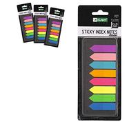 D.RECT Set de 24 Indices adhesivos de film plástico con regla, 12x45 mm, 8 colores x 25 unidades, Marcadores adhesivos, 110505