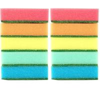 D.RECT Set de 5 Esponjas de Cocina | Doble Cara | 30x100x75mm | Multiusos | Poder Absorbente y Poder Limpiador | Maxi | Multicolor (Paquete de 2)