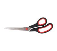 D.RECT Tijeras de Oficina 25 cm - Cuchillas de Acero Inoxidable - Mango Ergonómico Antideslizante - Para Papel, Cartón y Cinta - Uso en Hogar, Escuela y Oficina