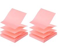 D.RECT Zig-Zag Adhesive Notes 75 x 75 mm Pink (Paquete de 2)
