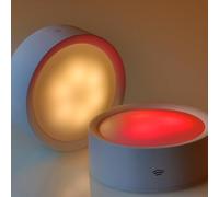da LIGHT Juego de 2 luces LED para debajo de la encimera de cocina, maceta de pared RGBW con control remoto, luz de gabinete inalámbrica, operada por batería, iluminación de gabinete regulable para