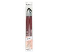 Da Vinci Cepillos 5269 – fibra sintética para óleo y acrílico – Set de 5, marrón