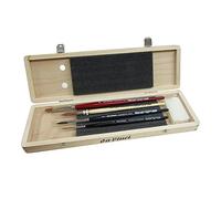 Da Vinci 5279 Series - Juego de Pinceles para Acuarela, Madera, marrón, Negro/Rojo, 30 x 30 x 30 cm