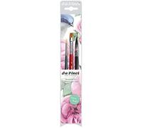 Da Vinci Pinceles Botanical Art Watercolour – Juego 3, Serie 498/5570/5880 No.2/2/8 Verde/Negro/Rojo