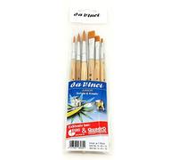 da Vinci Junior - Juego de 6 pinceles de alta calidad para pintura acrílica, óleo, acuarela y acuarela