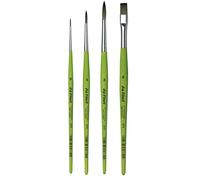 Da Vinci Serie 373 Pinceles Redondos para Acuarelas, Fibra sintética, Verde, no° 0. 4.8 Da Vinci Serie 374 no° 8 .(Set 4pcs)