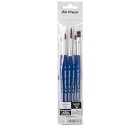 da Vinci Student Series 3504 Forte Estudiante - Juego de 5 Pinceles - Sintético Fuerte con Asas Azules - Resistente y Resistente para Todos los Medios