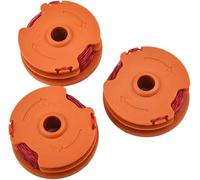 Daaxing Bobina y línea de desbrozadora para McGregor MET6032 MET4530 MET3525 para Worx WG1 WG104E, accesorios de recortadora de repuesto (3 piezas)