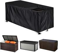 Daaxing Cubierta de caja Oxford 210D para exteriores, funda protectora para caja de almacenamiento de muebles, protección solar, polvo impermeable, fundas de almacenamiento para muebles de patio