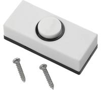 Daaxing Timbre de puerta, botón de presión, inserciones blancas, cableado duro de plástico, con cable para cableado duro a cualquier timbre de puerta, 55 mm x 24 mm x 15 mm (1 unidad)