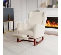 DADEA Mecedora Con Reposo, Sillón de Lactancia Con Almohada, Silla Basculante Interior Cómoda 64×67×99CM