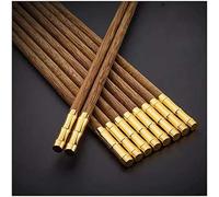 DAEFAG Palillos Chinos Reutilizables 10 Pares Set Comer sin Pintura sin Cera Ladrillo Rojo Madera ala de Pollo Comer Natural Regalo Artesanales para Sushi Cocina Orien, B