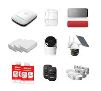 Daewoo Security PA556Z - Juego de Alarma para casa conectada WiFi y gsm - Sistema de Seguridad inalámbrico con cámara Interior y cámara Solar Exterior, Sirena y detectores Zigbee - sin suscripción