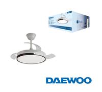 Daewoo Ventilador de techo DW5005 30W 3 aspas retráctiles 6 velocidades Blanco