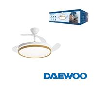 Daewoo-Electronics Ventilador de techo DW5010 30W aspas retráctiles 3 aspas 6 velocidades