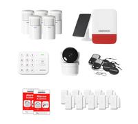 Daewoo Vigilia VIG105+ - Sistema inalámbrico y sin suscripción, Compatible con Animales, detectores y Sirena Solar Incluido. + Cámara de vigilancia Full HD, Aplicación INCLU.