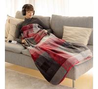 Daga - Manta eléctrica 150W modelo 16876 con tecnología Intellisense europea, protección contra sobrecalentamiento y grandes bolsillos Sherpa para manos y pies, dimensiones 150x110 cm, ideal para sofá