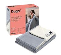 DAGA Manta térmica eléctrica de Sofá Relax Suave Elegante, Tecnología de Calefacción Intellisense, con Tejido Efecto Borreguito Suave y Confortable, 160 x 120 cm