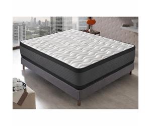 DAGOSTINO Home - Colchón Viscoelástico Cesar 180x200 | Altura 30 cm | Firmeza Alta H3 | Soporte Ergonómico Premium | Reversible | Oeko-Tex | Blanco, Negro y Gris