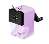 Dahle 155 sacapuntas de mesa manual para lápices de hasta 12 mm - Sacapuntas de precisión con manivela - Sacapuntas profesional en lila para la oficina y la escuela