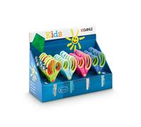 Dahle 54683 kids expositor de 24 tijeras infantiles 13cm - puntas redo