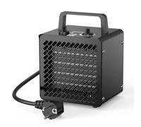 DAHTEC Calefactor Cerámico PTC Portátil 2000 W, Compacto, Negro | Estufa Eléctrica de Bajo Consumo, 2 Potencias y Ventilación, Termostato, Protección contra Sobrecalentamiento, Casa y Oficina