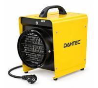 DAHTEC Calefactor de Tubo 2000W IP24 con Termostato, CE para Garaje Taller | Cañón de Calor Portátil, para Obra y Almacén, Protección Salpicaduras, Calefacción Eficiente