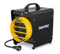 DAHTEC Calefactor de Tubo 2000W IP24 con Termostato, CE para Garaje Taller | Cañón de Calor Portátil, para Obra y Almacén, Protección Salpicaduras, Calefacción Eficiente