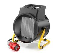 DAHTEC Calefactor Industrial 5 kW Bajo Consumo Calentamiento Rápido en 3s | 400V, Estufa Eléctrica, Radiador Electrico Portatil, Potente, Apto para Taller, Garaje y Obras de Construcción