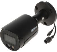 Dahua IPC-HFW2449S-S-IL-0280B-BLACK Cámara de red tipo bala WizSense de 4MP con luz dual inteligente, de foco fijo, negra